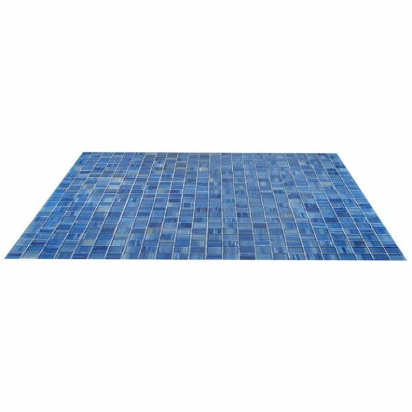 Shower | 1 sq. ft. Marley Lake Blue 2×2 Polished Glass Mosaic Lake Bathroom Bathroom