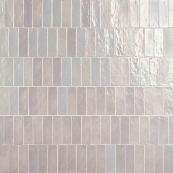 Shower | 1 sq. ft. Montauk Fog Gray 2×8 Mixed Finish Ceramic Subway Tile Fog Gray Backsplash & Kitchen Backsplash & Kitchen