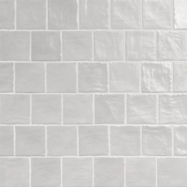 Shower | 1 sq. ft. Montauk Sky Blue 4×4 Mixed Finish Ceramic Tile Sky Blue Backsplash & Kitchen Backsplash & Kitchen