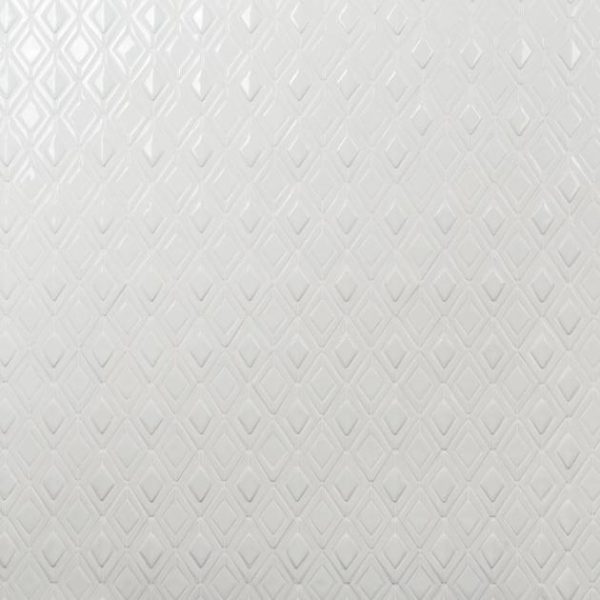 Shower | 1 sq. ft. Nabi Jewel Glacier White 3D Crackled Glossy Glass Mosaic Tile Glacier White Polished Bathroom Bathroom