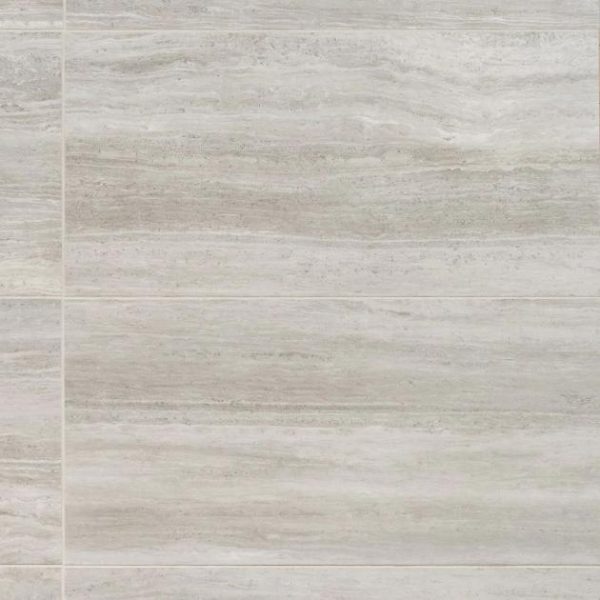 Shower | 1 sq. ft. Nashville Gray 12×24 Travertine Look Matte Porcelain Tile Gray Matte Backsplash & Kitchen Backsplash & Kitchen