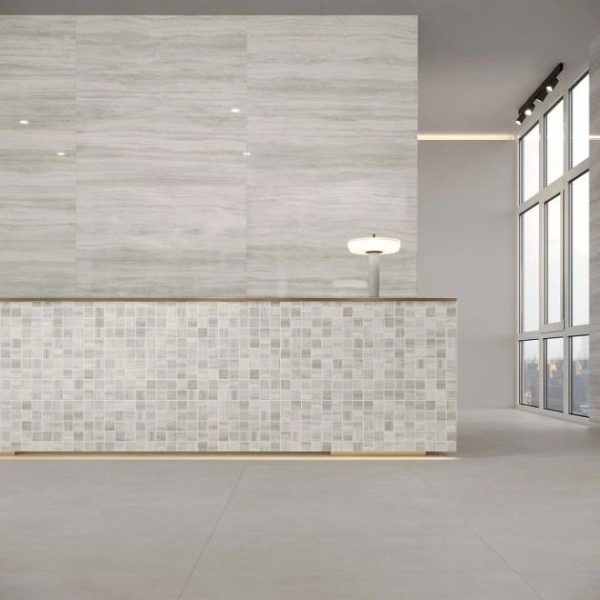 Shower | 1 sq. ft. Nashville Gray 24×48 Travertine Look Polished Porcelain Tile Gray Polished Bathroom Bathroom