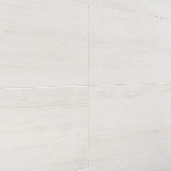 Shower | 1 sq. ft. Nashville White 12×24 Travertine Look Matte Porcelain Tile White Matte Backsplash & Kitchen Backsplash & Kitchen