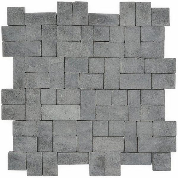 Shower | 1 sq. ft. Nature Antique Lava Black Pebble Honed Mosaic Tile Lava Black Shower Lava Black