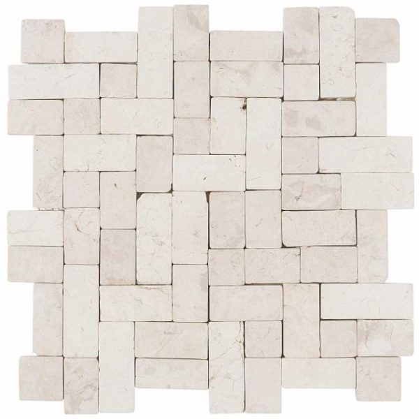 Shower | 1 sq. ft. Nature Antique Lovina White Pebble Honed Mosaic Tile Lovina White Shower Lovina White