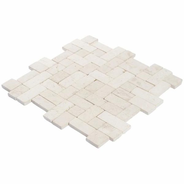 Shower | 1 sq. ft. Nature Antique Lovina White Pebble Honed Mosaic Tile Lovina White Shower Lovina White