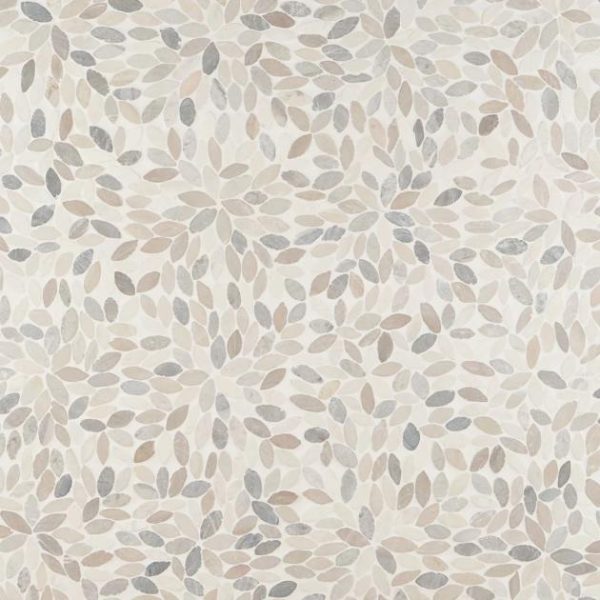 Shower | 1 sq. ft. Nature Flower Lombok Beige Pebble Honed Mosaic Tile Lombok Shower Lombok