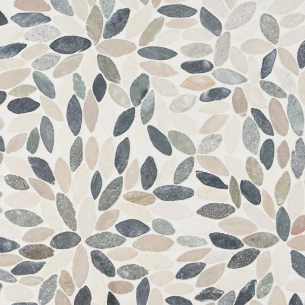 Shower | 1 sq. ft. Nature Flower Raja Blend Multicolor Pebble Honed Mosaic Tile Raja Shower Raja