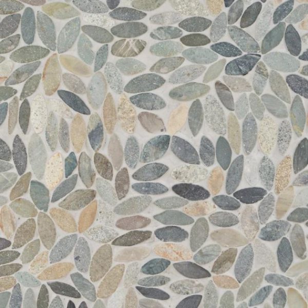 Shower | 1 sq. ft. Nature Flower Sumatra Blend Multicolor Pebble Honed Mosaic Tile Sumatra Shower Shower