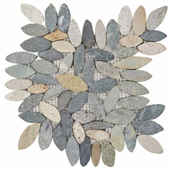 Shower | 1 sq. ft. Nature Flower Sumatra Blend Multicolor Pebble Honed Mosaic Tile Sumatra Shower Shower