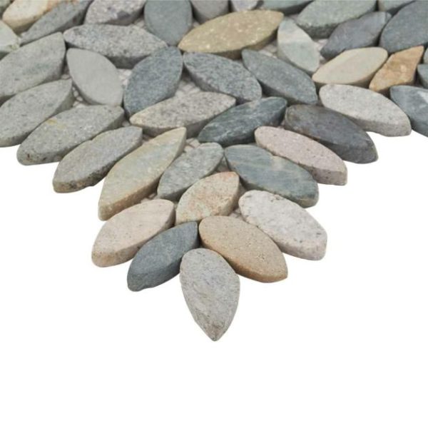 Shower | 1 sq. ft. Nature Flower Sumatra Blend Multicolor Pebble Honed Mosaic Tile Sumatra Shower Shower