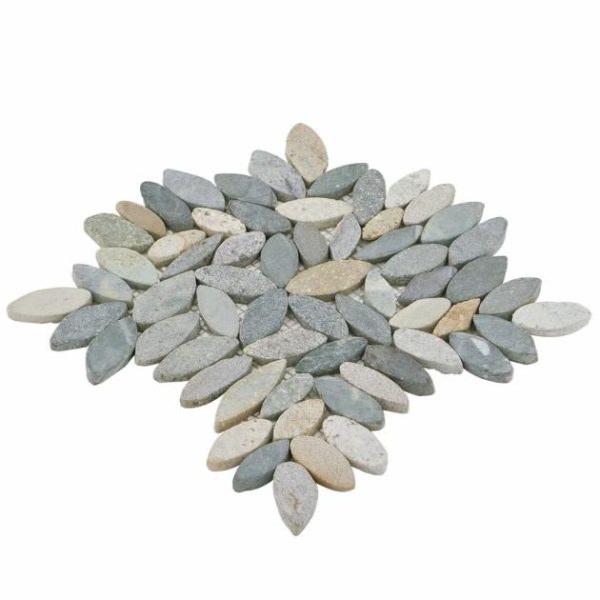 Shower | 1 sq. ft. Nature Flower Sumatra Blend Multicolor Pebble Honed Mosaic Tile Sumatra Shower Shower