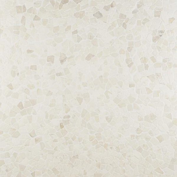 Shower | 1 sq. ft. Nature Tumbled Lovina White Pebble Honed Mosaic Tile Lovina White Shower Lovina White