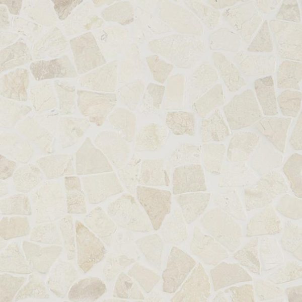 Shower | 1 sq. ft. Nature Tumbled Lovina White Pebble Honed Mosaic Tile Lovina White Shower Lovina White