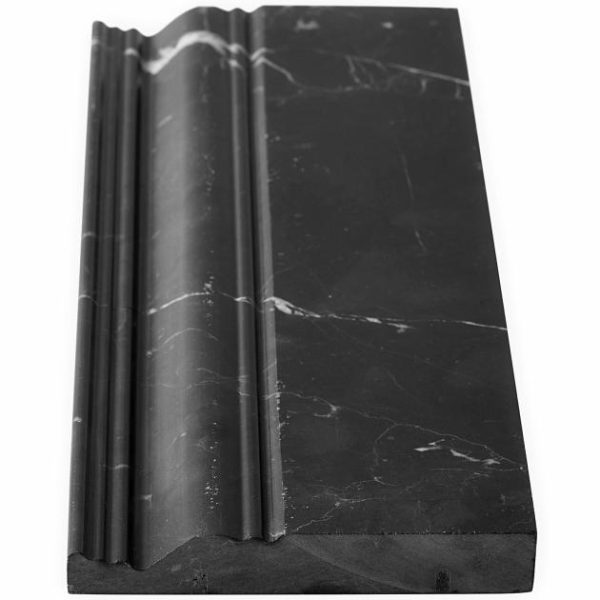 Shower | 1 sq. ft. Nero Marquina Black 5×12 Honed Marble Base Molding Outdoor & Pavers Outdoor & Pavers