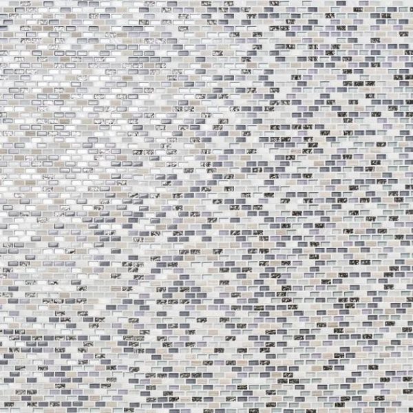 Shower | 1 sq. ft. Paragon Moon Jewel Multicolor Mini Brick Marble & Glass Mosaic Tile Moon Jewel Shower Moon Jewel