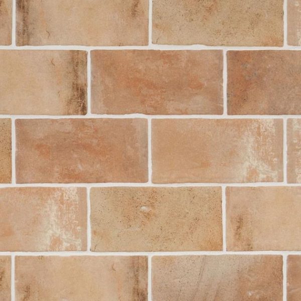 Shower | 1 sq. ft. Parma Brick Cotto Brown 4×8 Terracotta Look Matte Ceramic Tile Brown Bathroom Bathroom