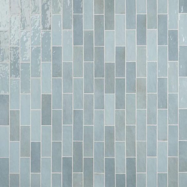 Shower | 1 sq. ft. Portmore Sky Blue 3×8 Glossy Ceramic Subway Tile Sky Backsplash & Kitchen Backsplash & Kitchen