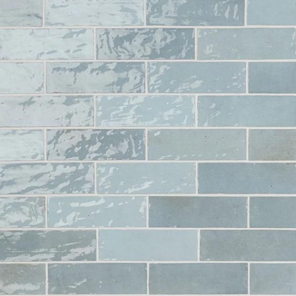 Shower | 1 sq. ft. Portmore Sky Blue 3×8 Glossy Ceramic Subway Tile Sky Backsplash & Kitchen Backsplash & Kitchen