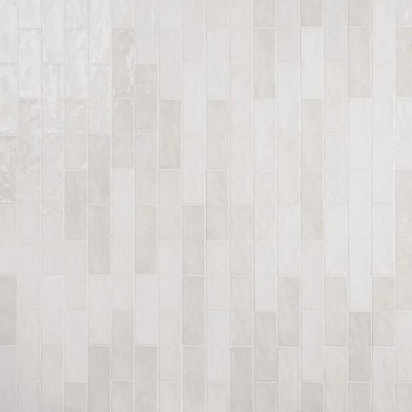 Shower | 1 sq. ft. Portmore White 3×8 Glossy Ceramic Subway Tile White Backsplash & Kitchen Backsplash & Kitchen