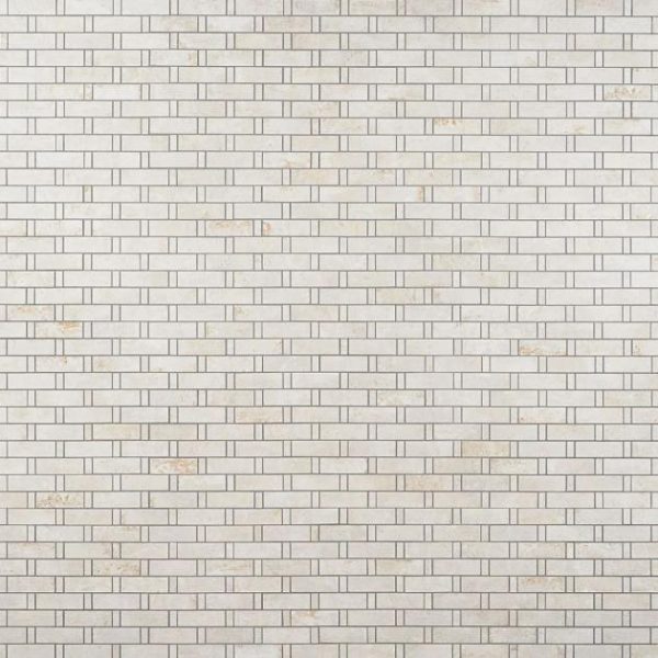 Shower | 1 sq. ft. Portrait Ivory 1×3 Weave Matte Porcelain Mosaic Tile Ivory Backsplash & Kitchen Backsplash & Kitchen