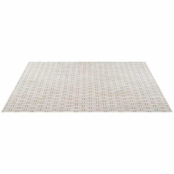 Shower | 1 sq. ft. Portrait Ivory 1×3 Weave Matte Porcelain Mosaic Tile Ivory Backsplash & Kitchen Backsplash & Kitchen