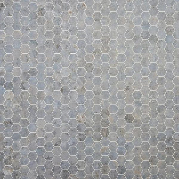 Shower | 1 sq. ft. Portrait Ocean Blue 2″ Hexagon Matte Porcelain Mosaic Tile Ocean Backsplash & Kitchen Backsplash & Kitchen