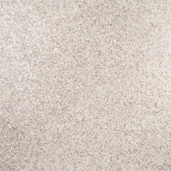 Shower | 1 sq. ft. Reef Cream 8″ Hexagon Polished Pearl Terrazzo Tile Cream Hexagon Bathroom Bathroom