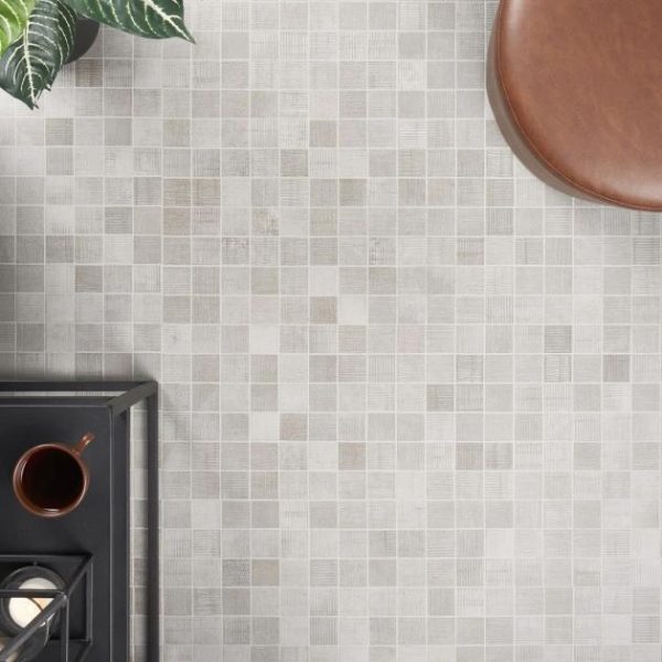 Shower | 1 sq. ft. Ristretto Smoke Gray 2×2 Matte Porcelain Mosaic Tile Smoke Bathroom Bathroom