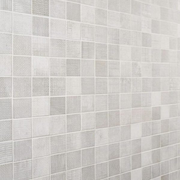 Shower | 1 sq. ft. Ristretto Smoke Gray 2×2 Matte Porcelain Mosaic Tile Smoke Bathroom Bathroom