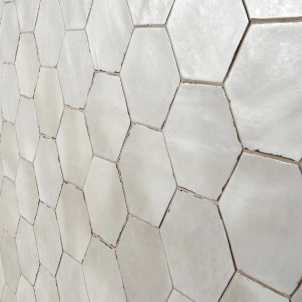 Shower | 1 sq. ft. Sasha Hex Tiberio Taupe 6″ Matte Porcelain Hexagon Tile Taupe Backsplash & Kitchen Backsplash & Kitchen