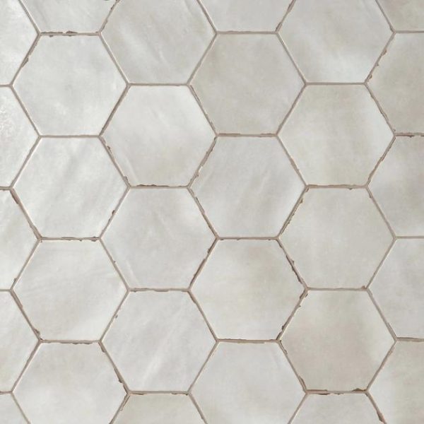 Shower | 1 sq. ft. Sasha Hex Tiberio Taupe 6″ Matte Porcelain Hexagon Tile Taupe Backsplash & Kitchen Backsplash & Kitchen