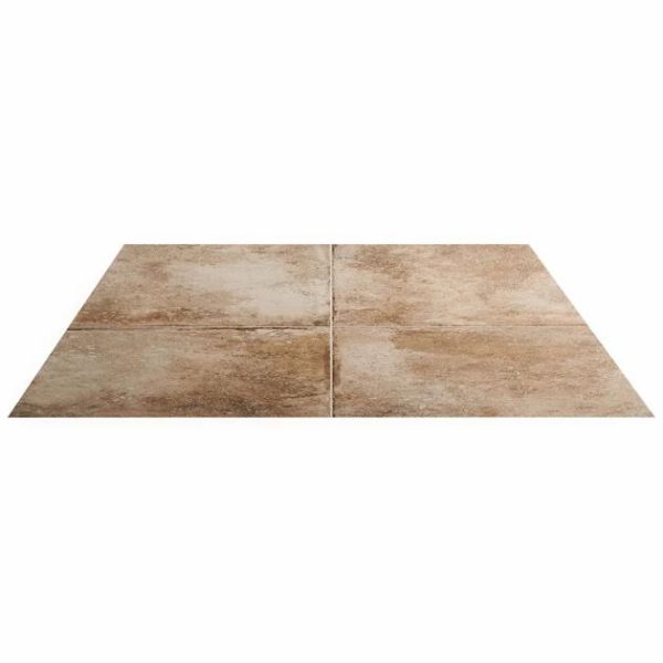 Shower | 1 sq. ft. Seville Delfi Dark Beige 24×24 Travertine Look Matte Porcelain Tile Delfi Bathroom Bathroom