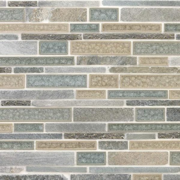 Shower | 1 sq. ft. Shangri-La Green Quartz Random Brick Polished Marble & Glass Tile Green Quartz Bathroom Bathroom