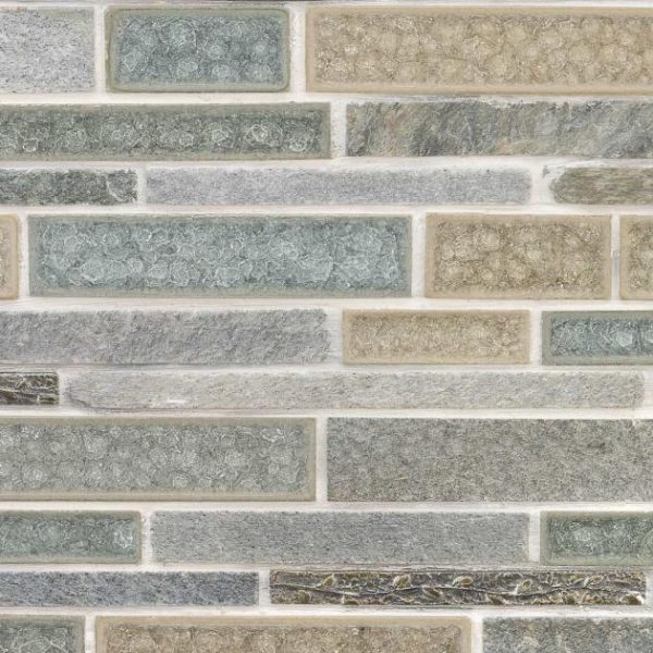 Shower | 1 sq. ft. Shangri-La Green Quartz Random Brick Polished Marble & Glass Tile Green Quartz Bathroom Bathroom