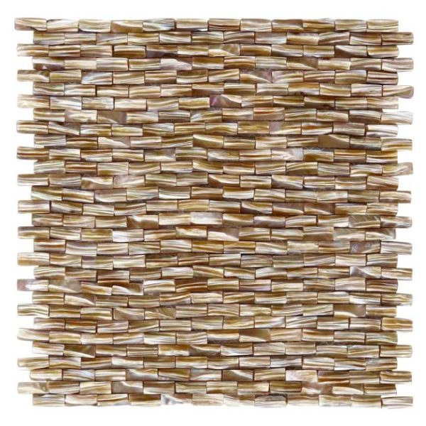 Shower | 1 sq. ft. South Seas Pearl 3D Brick Pattern Polished Mosaic Tile 3D Brick Backsplash & Kitchen 3D Brick