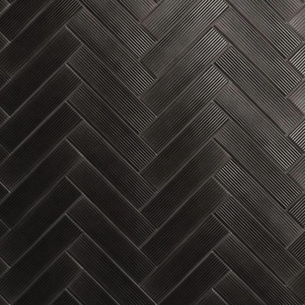 Shower | 1 sq. ft. Stacy Garcia ArtBlock Nero Black 4×16 Fluted Glossy Porcelain Tile Nero Bathroom Bathroom