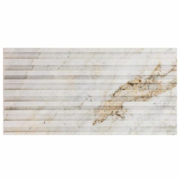 Shower | 1 sq. ft. Stonework Barcode Alaska White 12×24 3D Polished Marble Tile Barcode Alaska White Shower Barcode Alaska White