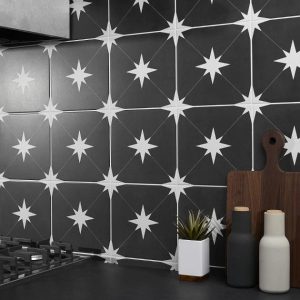 Shower | 1 sq. ft. Tau Nero 9×9 Matte Porcelain Tile Nero Backsplash & Kitchen Backsplash & Kitchen