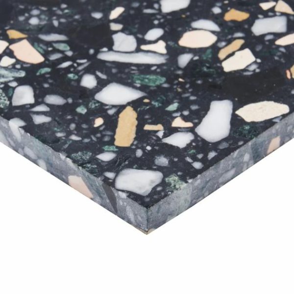 Shower | 1 sq. ft. Terrazzo Italy Cava Notte Black 24×24 Honed Marble Tile Cava Notte Shower Cava Notte