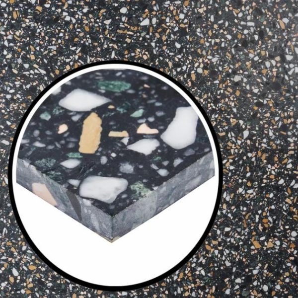 Shower | 1 sq. ft. Terrazzo Italy Cava Notte Black 24×24 Honed Marble Tile Cava Notte Shower Cava Notte