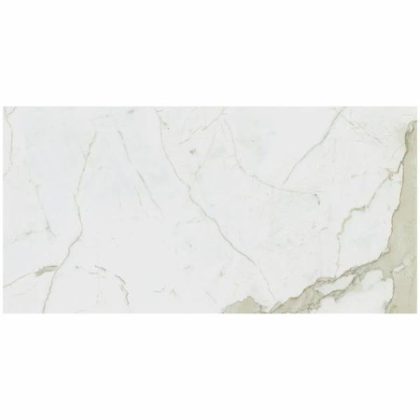 Shower | 1 sq. ft. TileBarXL Marmi Slim White Calacatta 30″ x60″ Polished Porcelain Slab White Calacatta Polished Bathroom Bathroom