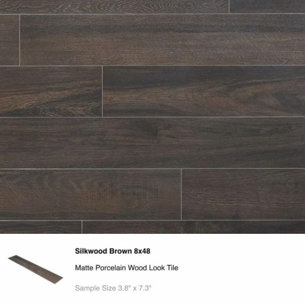 Shower | 1 sq. ft. Top Selling Dark Wood Look Porcelain Tiles Sample Bundle (5) Dark Wood Look Floor Tiles Dark Wood Look