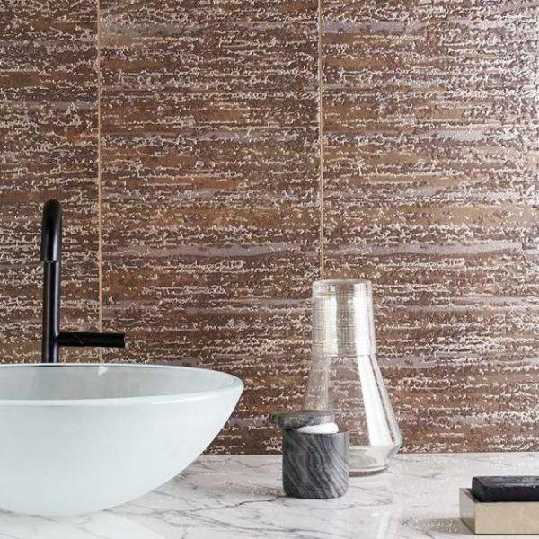 Shower | 1 sq. ft. Twilight Deco Oxide 12×48 Metal Look Porcelain Wall Tile Oxide Deco Bathroom Bathroom