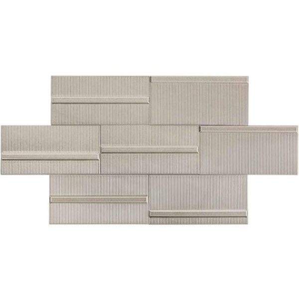 Shower | 1 sq. ft. Vector Reverb Gris Gray 4×8 Polished Ceramic Wall Tile Reverb Gris 4X8 Backsplash & Kitchen Backsplash & Kitchen