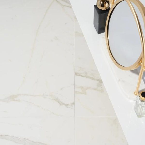 Shower | 1 sq. ft. Versilia Calacatta Oro Matte 24×24 Porcelain Tile Calacatta Matte Bathroom Bathroom