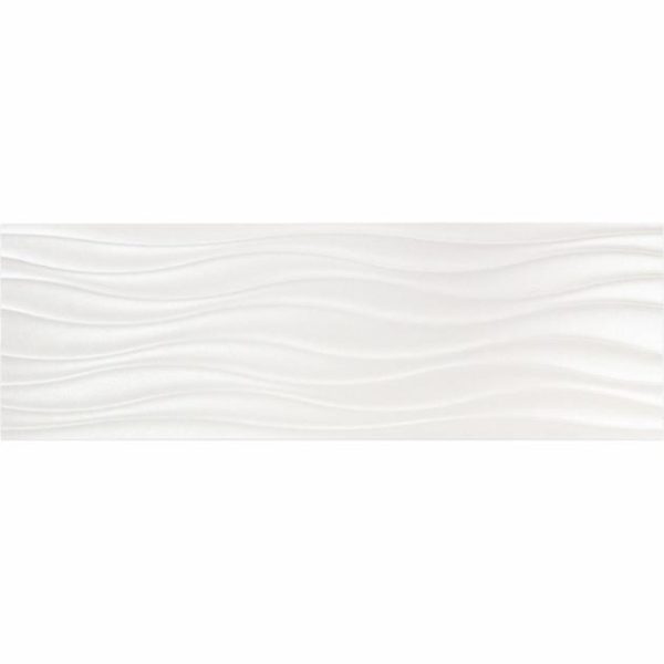 Shower | 1 sq. ft. Whistler Slalom White 12×36 Ceramic Wall Tile Slalom Bathroom Bathroom