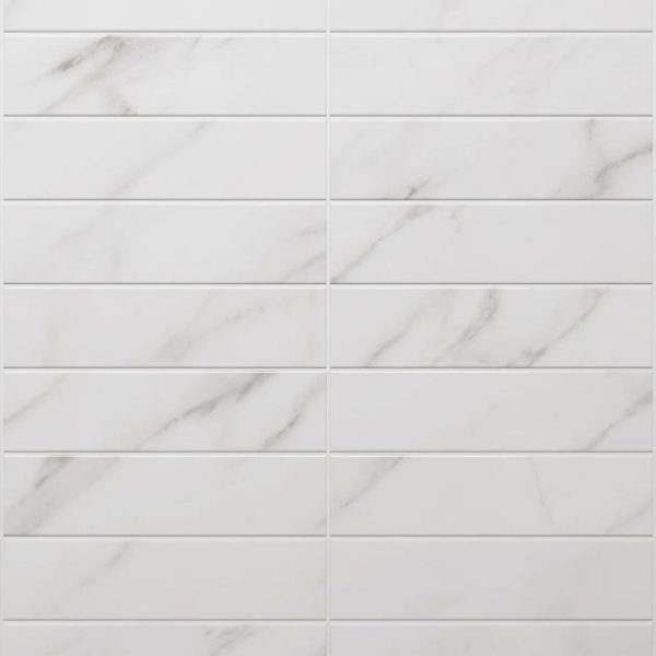 Wall Tiles | 1 sq. ft. Amalfi Statuario White 3×12 Polished Ceramic Tile Polished Statuario Backsplash & Kitchen Backsplash & Kitchen