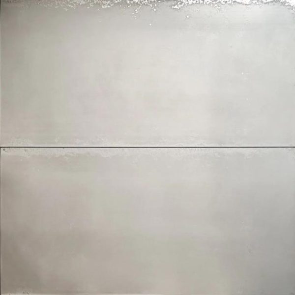 Wall Tiles | 1 sq. ft. Amulet Mist Silver 18×36 Metal Laminated Porcelain Tile Silver Bathroom Bathroom