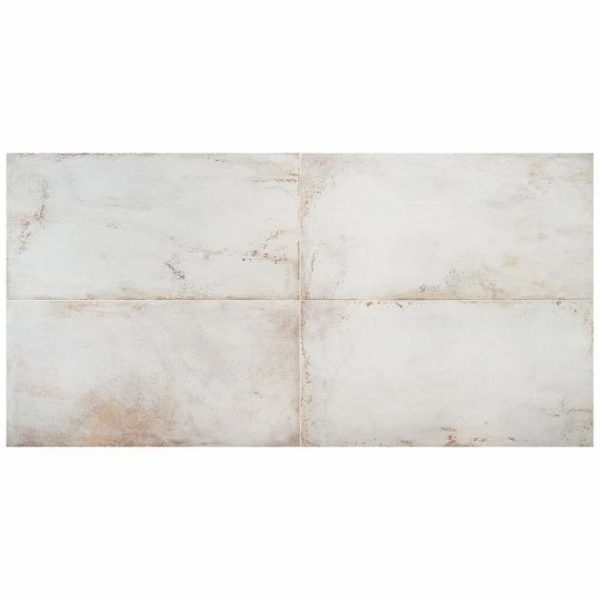 Wall Tiles | 1 sq. ft. Angela Harris Flatiron White 24×48 Matte Porcelain Tile White Bathroom Bathroom